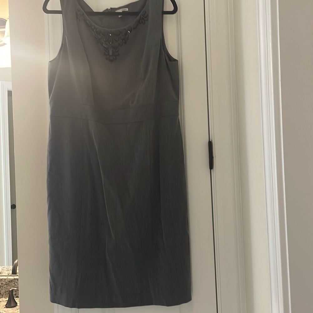 Halogen sheath dress, gray, size 16